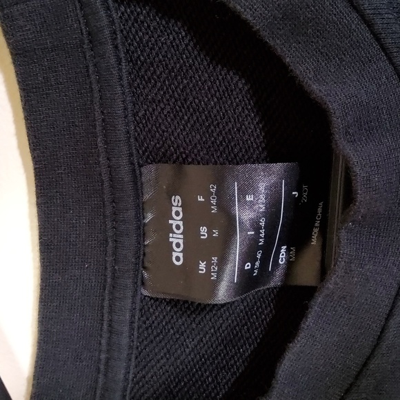 Adidas black long sleeves boy's sweat shirt Size M - Picture 4 of 7